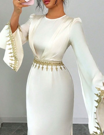 Rochie lunga SHEIN, ecru