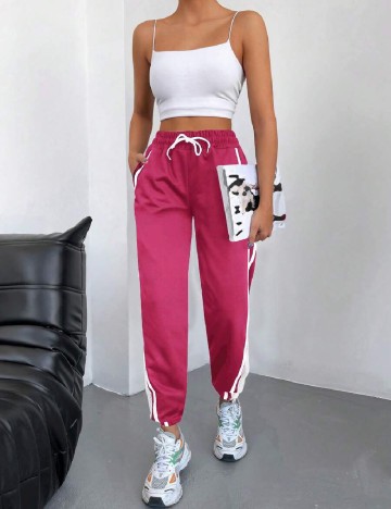 Pantaloni SHEIN, roz
