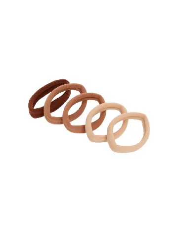 Set elastice de par 5 bucati ACTION, maro