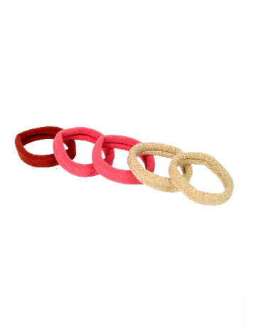 Set elastice de par 5 bucati ACTION, mix culori