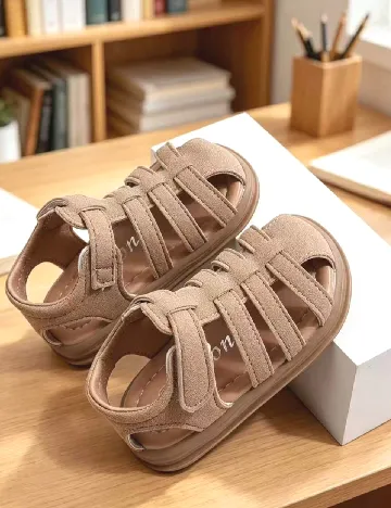 Sandale Shein Kids, maro deschis