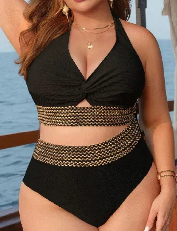 Costum de baie SHEIN CURVE, negru