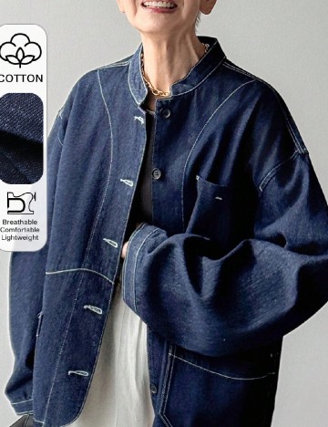 Jacheta Oversize Friful, bleumarin