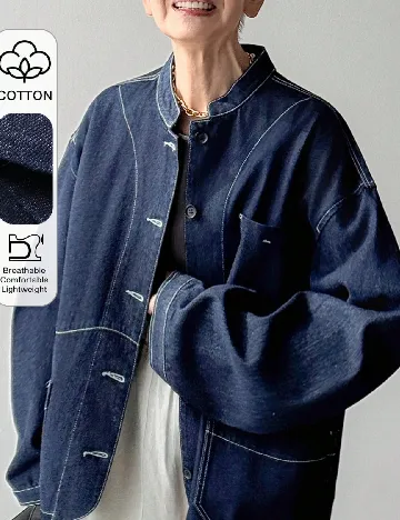 Jacheta Oversize Friful, bleumarin