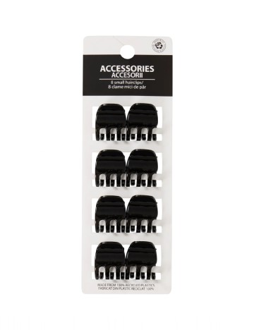 Set clame de par 8 bucati ACTION, negru