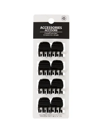Set clame de par 8 bucati ACTION, negru