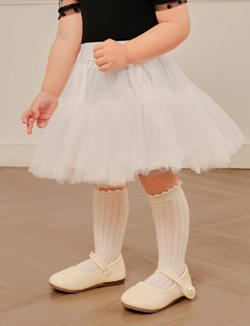 Fusta Shein Kids, alb