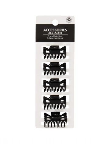 Set clame de par 5 bucati ACTION, negru