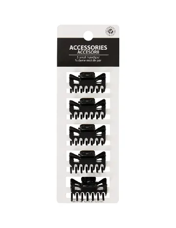 Set clame de par 5 bucati ACTION, negru