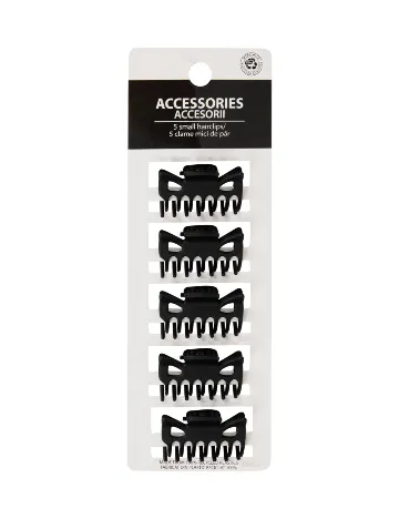 Set clame de par 5 bucati ACTION, negru