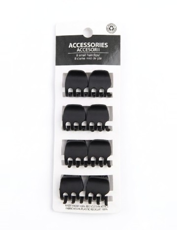 Set clame de par 8 bucati ACTION, negru