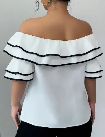 Bluza SHEIN CURVE, alb