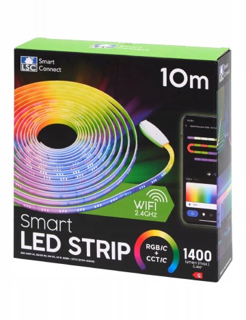Banda LED 10 m Wi-Fi 1400lm 24w RGB LSC, mix culori