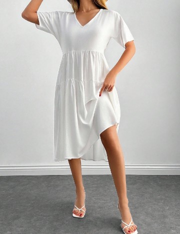 Rochie medie SHEIN, alb