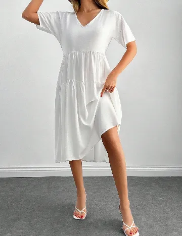 Rochie medie SHEIN, alb
