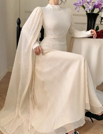 Rochie lunga Dazy, crem