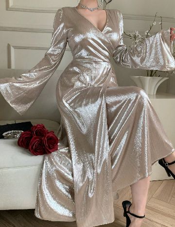 Rochie lunga Dazy, gri