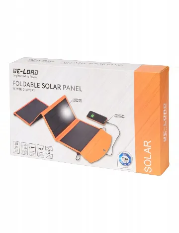 Încărcător solar pliabil 28W 4600mAh Re-load, negru/portocaliu