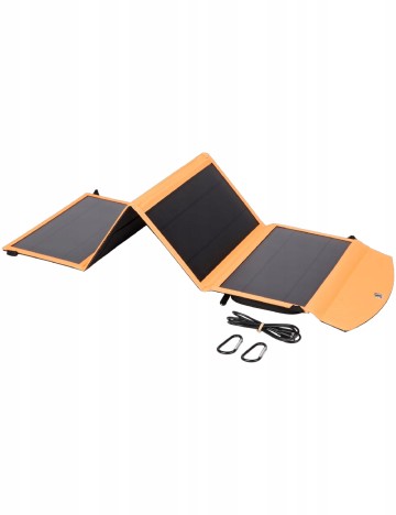 Încărcător solar pliabil 28W 4600mAh Re-load, negru/portocaliu