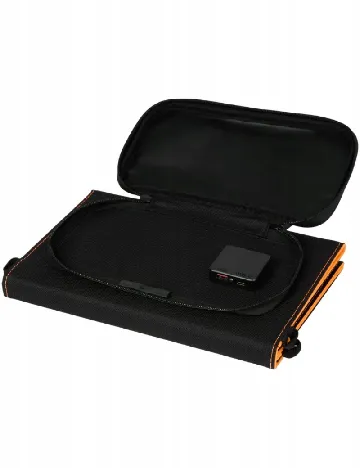 Încărcător solar pliabil 28W 4600mAh Re-load, negru/portocaliu