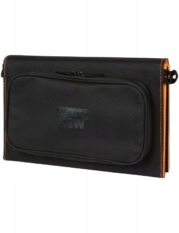 Încărcător solar pliabil 28W 4600mAh Re-load, negru/portocaliu