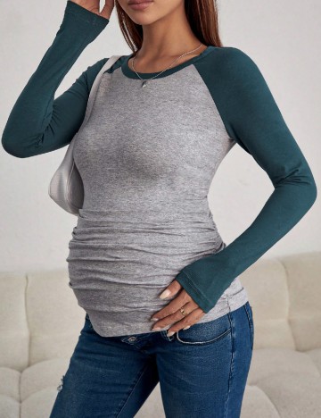 Bluza SHEIN Maternity, gri