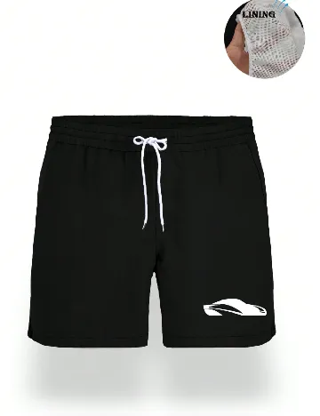 Short de baie SHEIN, negru