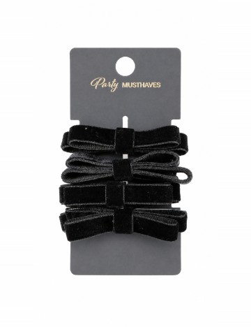 Set elastice de par 4 bucati ACTION, negru