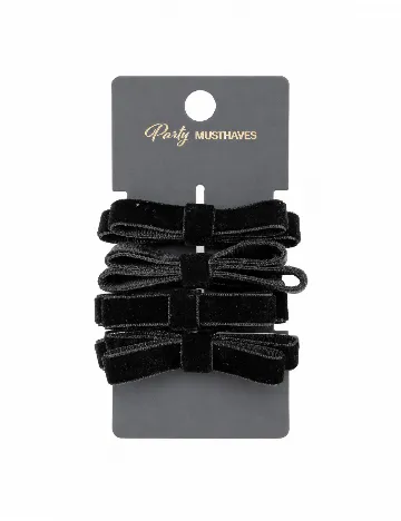 Set elastice de par 4 bucati ACTION, negru