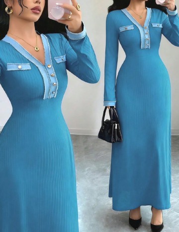 Rochie lunga SHEIN, albastru