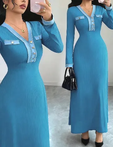 Rochie lunga SHEIN, albastru