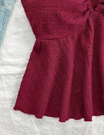 Top SHEIN, burgundy
