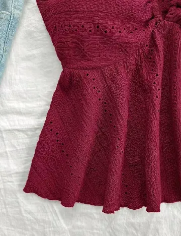Top SHEIN, burgundy