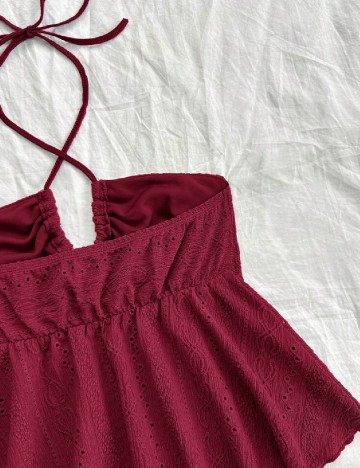 Top SHEIN, burgundy