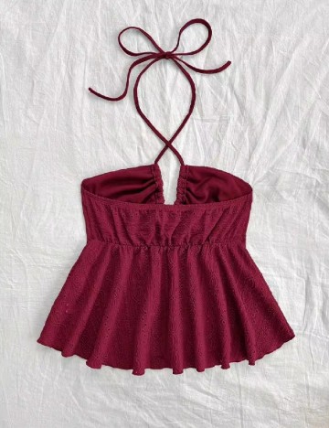 Top SHEIN, burgundy