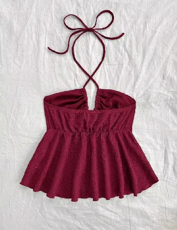 Top SHEIN, burgundy