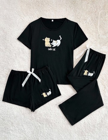 Set pijamale SHEIN, negru