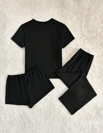 Set pijamale SHEIN, negru