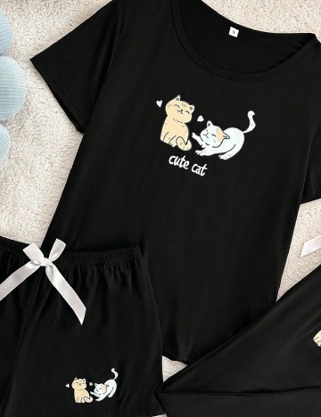 Set pijamale SHEIN, negru