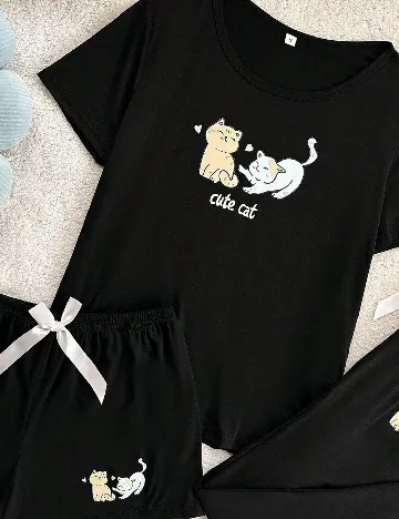 Set pijamale SHEIN, negru