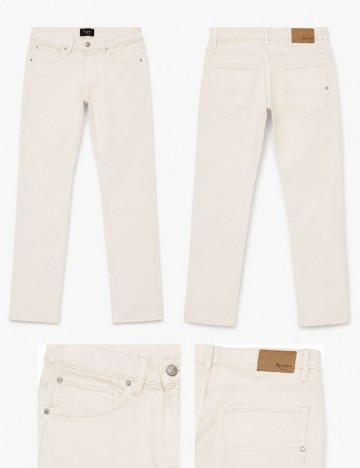 Blugi Pepe Jeans, ecru