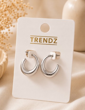 Cercei Trendz, argintiu