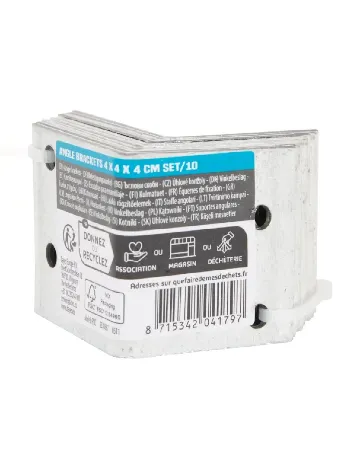 Coltare pentru imbinari, 4 x 4 x 4 cm 10 bucati ACTION, argintiu