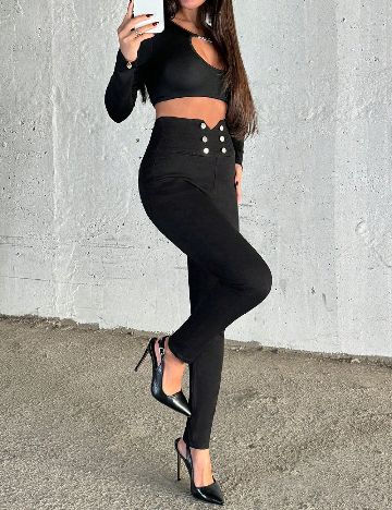 Pantaloni SHEIN, negru