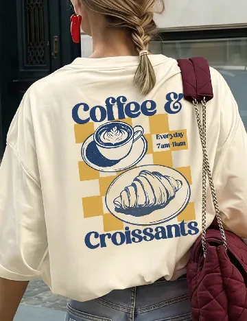 Tricou SHEIN, crem