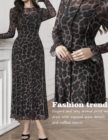 Rochie lunga SHEIN, animal print