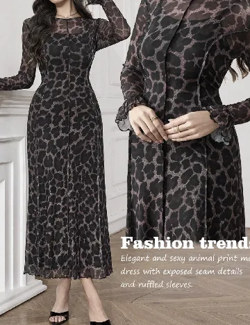 Rochie lunga SHEIN, animal print