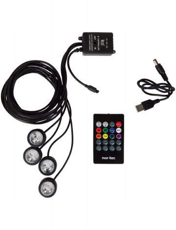Lumini LED RGB pentru masina Nor-Tec, negru