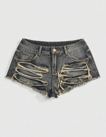 Pantaloni scurti Romwe, albastru
