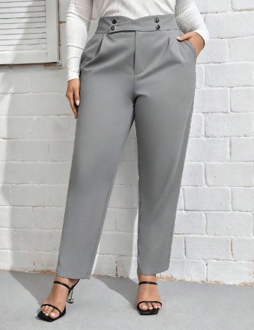 Pantaloni SHEIN CURVE, gri
